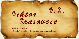 Viktor Krasavčić vizit kartica